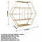 4 feet Gold Large Hexagon Metal Cake Dessert DISPLAY STAND Arch Backdrop Party